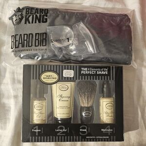Beard King & The Art of‎ Shaving Men's Grooming Set (Black)
